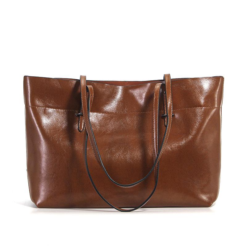 

Women s Genuine Leather All-Match Tote - European & American Fashion, Large Capacity Shoulder Bag
