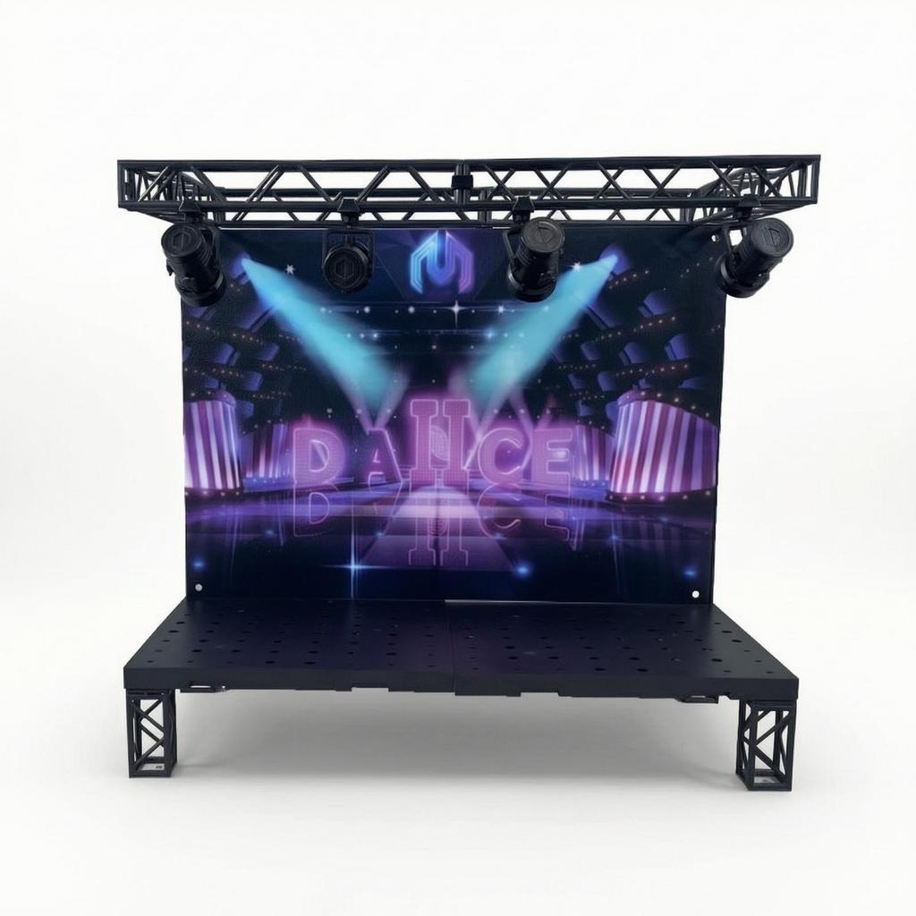 Display Stage with Lights DioramaStyle Figure Modular for Collectors, Photographers,