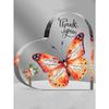 2D Flat Thank You Friend Gift Acrylic Heart Shaped Desktop Decoration Plaque, Home Decor Plaque Hanging Wall Art Decorative Garden Decoration for Room