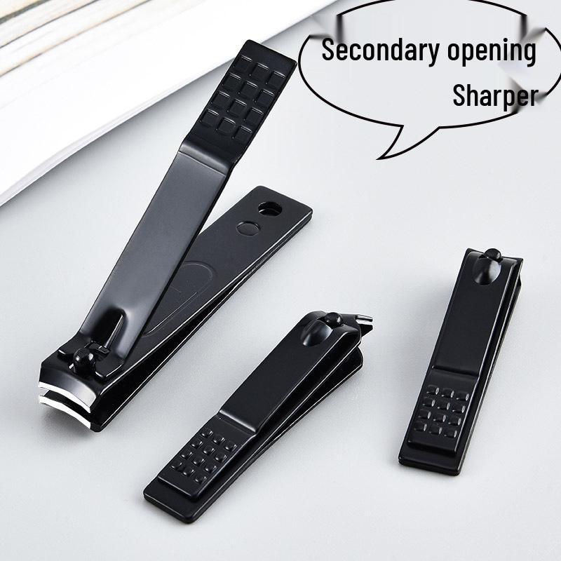 18-Piece Black Stainless Steel Manicure Set with Nail Clippers