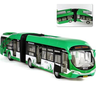 Gelenkiger Doppeldecker-Bus Modellauto Rückzugsantrieb Sound und Licht Sammlerspielzeug für Jungen