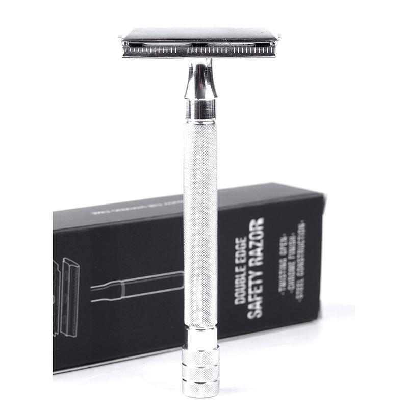 Classic Mens Shaving Adjustable Safety Shaving Razor With Small Brush