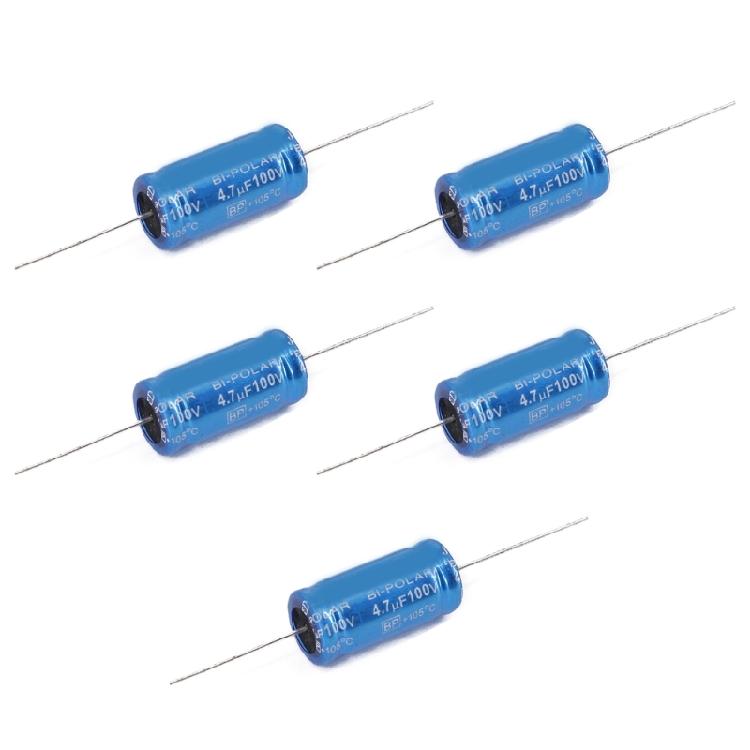 5PCS 100V Capacitors 1.5-15uF Multiple Specification Horizontal Nonpolarity Capacitors for Midrange Loudspeakers