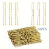 50PCS U-Shaped Hair Pins Thickened 5cm Hair Clips for Hair Styling Bridal Hair Accessories Salon Hairpins for Bun and Updo Hairstyles