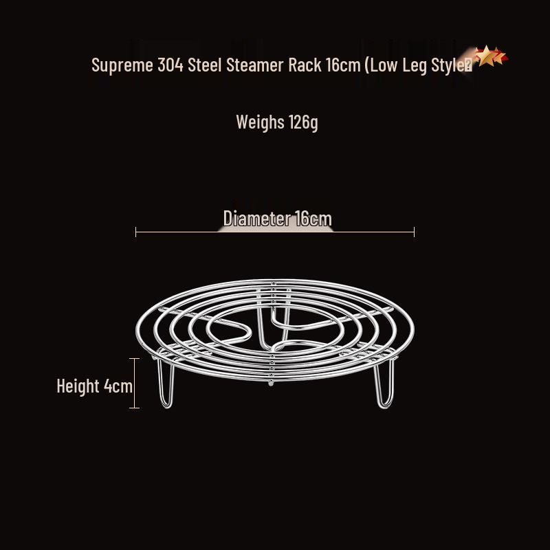 304 Stainless Steel Steaming Rack - Insulated Separator for Household Steamed Dishes with High & Low Feet Configuration.