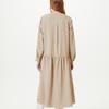 The Studio K Square Neck Double Button Dress (Beige)