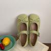 Silver French Ballet Style Light Mouth Flat-soled Single Shoes Women's 2025 New Summer Skirt Bow Mary Jane Shoes