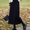 Coffee-Colored Woolen Mid-Length High-Waisted Slimming Elastic Waist Skirt - 2025 Autumn/Winter Collection
