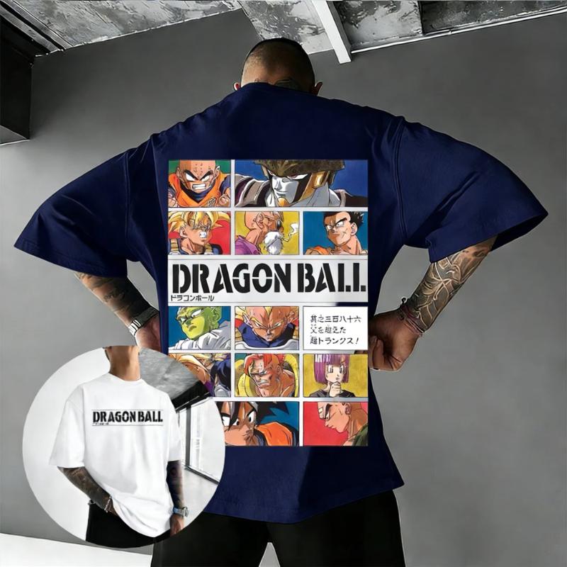 Dragon Ball Anime Graphic Tee Oversized Tshirt Men Women Cotton Vintage Goku Vegeta Print Summer 2026 Streetwear Casual Tops Y2k