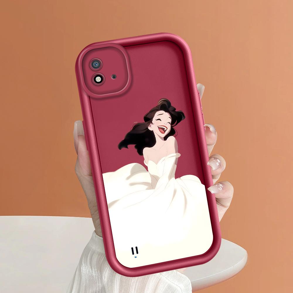 Soft Silicone Square Ladder Printing Pattern Phone Casing Full Cover Camera Shockproof Protection Rubber Case for OPPO Realme