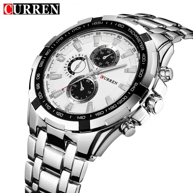 Top Luxury Fashion CURREN 8023 Brand Men's Watch Quartz Stainless Steel Band Clock Classic Business Wristwatch for Men Relojes