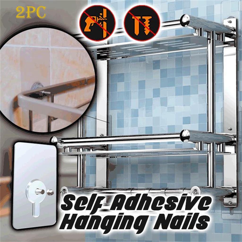 

Самоклеящиеся подвесные гвозди Настенный крючок для ванной комнаты и кухни 2 шт./компл.