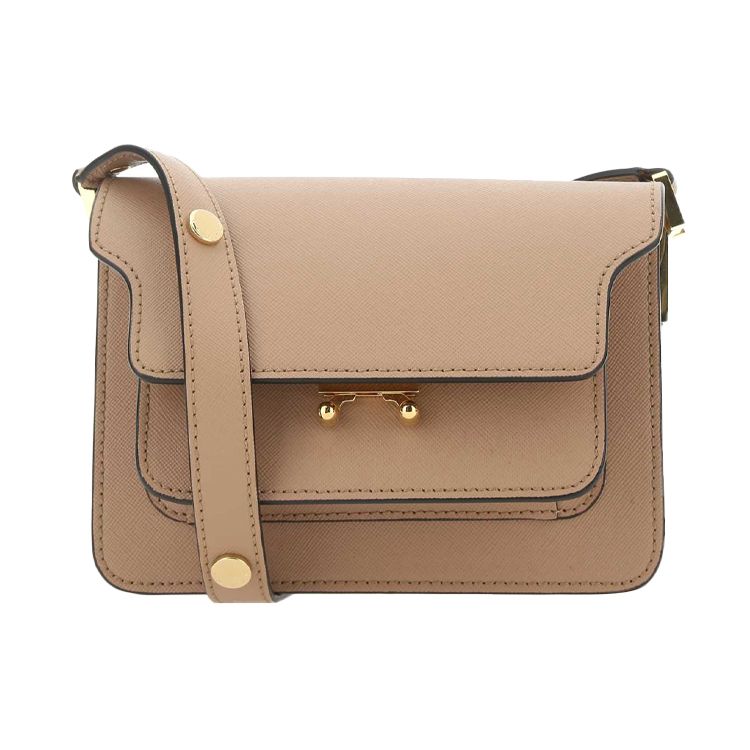 

Marni Trunk Leather Accordion Crossbody Shoulder Bag Women Bags Sand-Brown SBMPS01NO1-LV520-ZC32N Basic Set (Bag+Dust Bag)