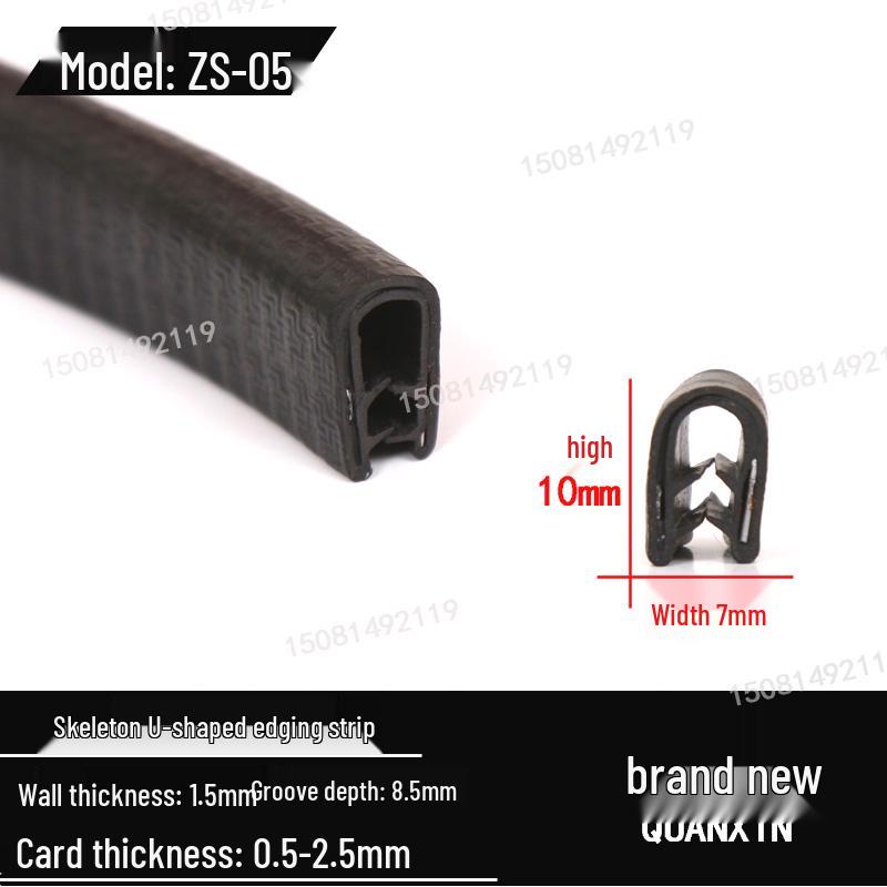U-Shaped Rubber Edge Banding for Glass and Steel Tiles