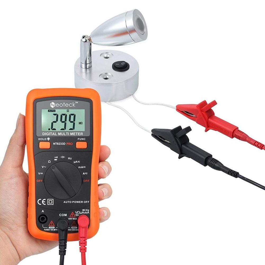 Multifunctional Digital Multimeter Probes with Gold Plated Brass Tips and Nickel Plated Iron for High Voltage Safety