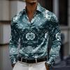 Nouveau EN Chemise Homme Imprimé Paisley Floral Dégradé Manches Longues Vintage Rétro Vacances Quotidien Été Printemps Automne