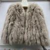 Real Fox Fur Coat for Women Autumn and Winter Warm Real Fur Coat Short Style Fur Versatile Young Tops