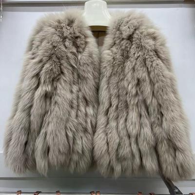 Real Fox Fur Coat for Women Autumn and Winter Warm Real Fur Coat Short Style Fur Versatile Young Tops