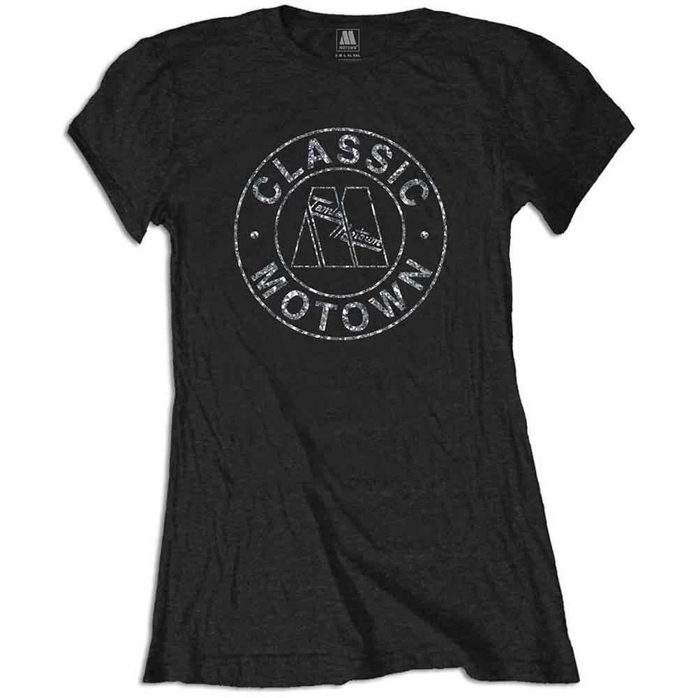 Rockoff Trade Women s Motown Classic Diamante T-Shirt, Black, 10 2XL