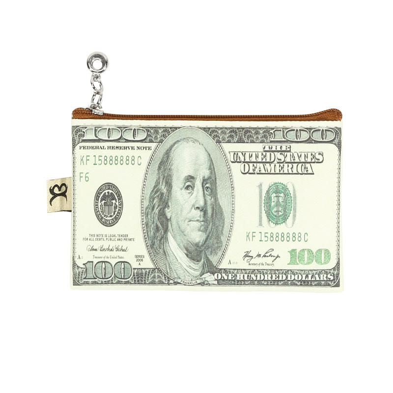 New Currency Printing Pattern Long Wallet Canvas Coin Purse Zipper Wallet Storage Package Dollar GBP Euro Ruble Style Wallet