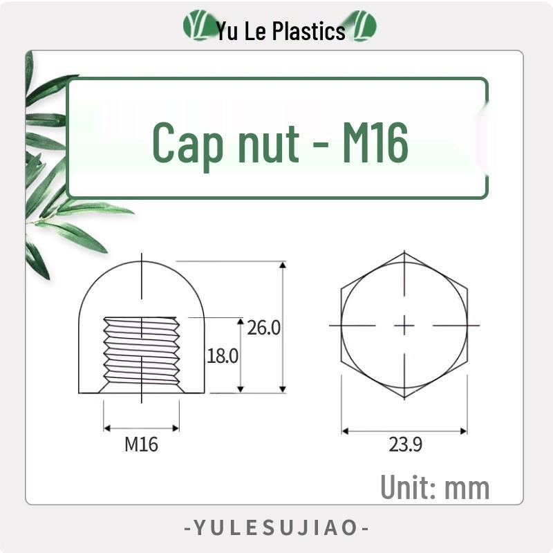 Kappe S211: M3-M12 Kunststoff-Schraubkappe Schwarz/Weiß