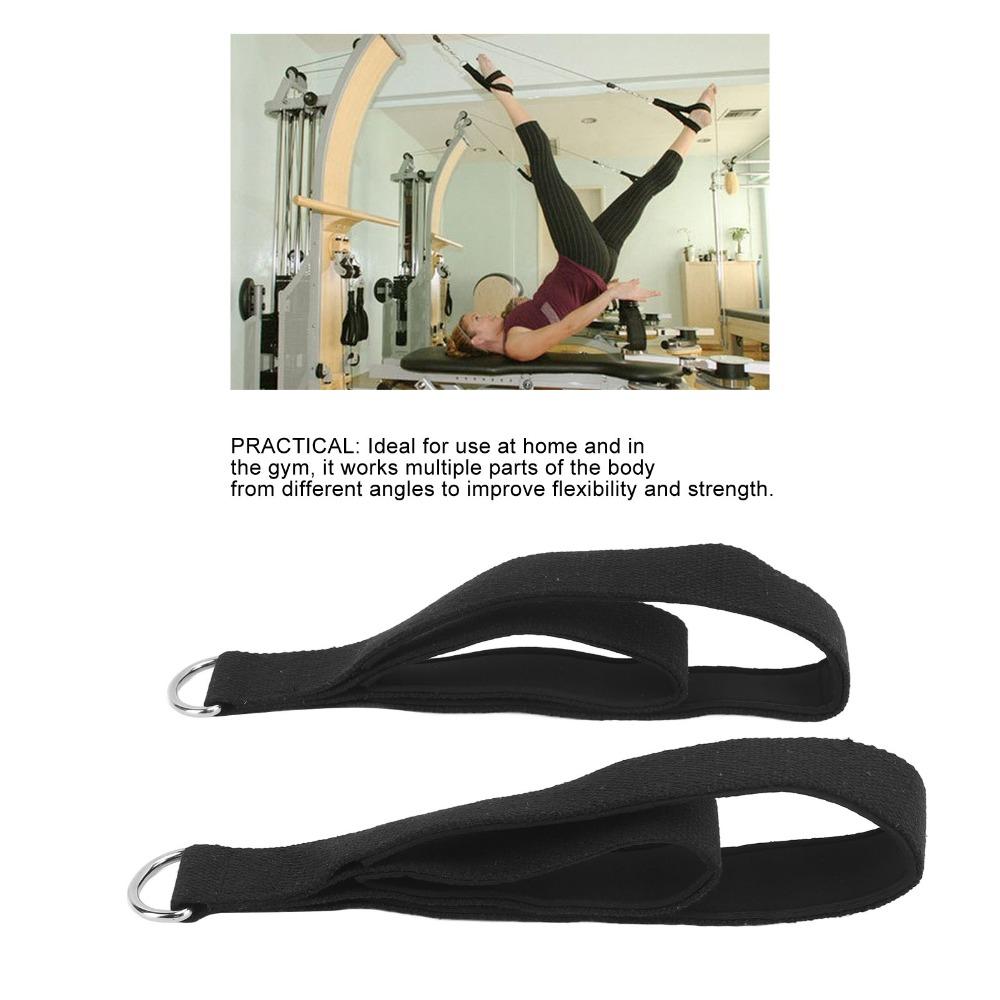 2PCS D-Ring Pilates Double Loop Straps Soft Padded Workout Straps Pilates Straps Yoga Exercise