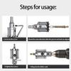 Stepped Pilot Drill Bit for Carbide Hole Saw 22.5mm Cut Dia Spiral Hole Opener