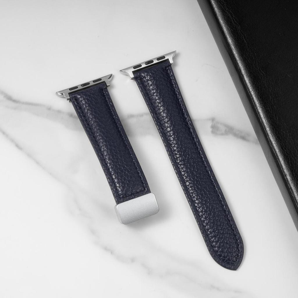 Magnetic Leather Strap for Apple Watch 10 Band 46mm 42mm 44mm 45mm 49mm 40 41mm Bracelet Correa iWatch Series Ultra 5 6 Se 7 8 9