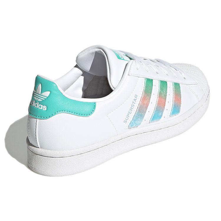 Adidas Originals Superstar Low Top Sneakers Women Sneakers White Green Blue GZ2798