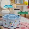 Large Capacity Rotating Storage Box Plastic Rotating Makeup Brush Cylinder  Desktop