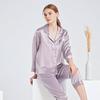 Butterfly Embroidery Silk Pajama Set - Women's Mulberry Silk Two-Piece for Spring/Summer
