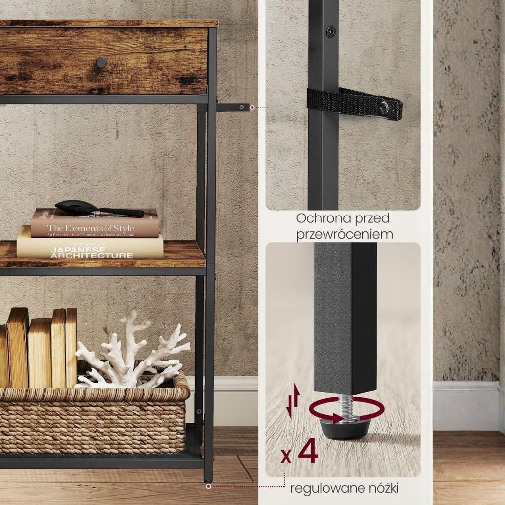 Console with 2 drawers and shelves Loft