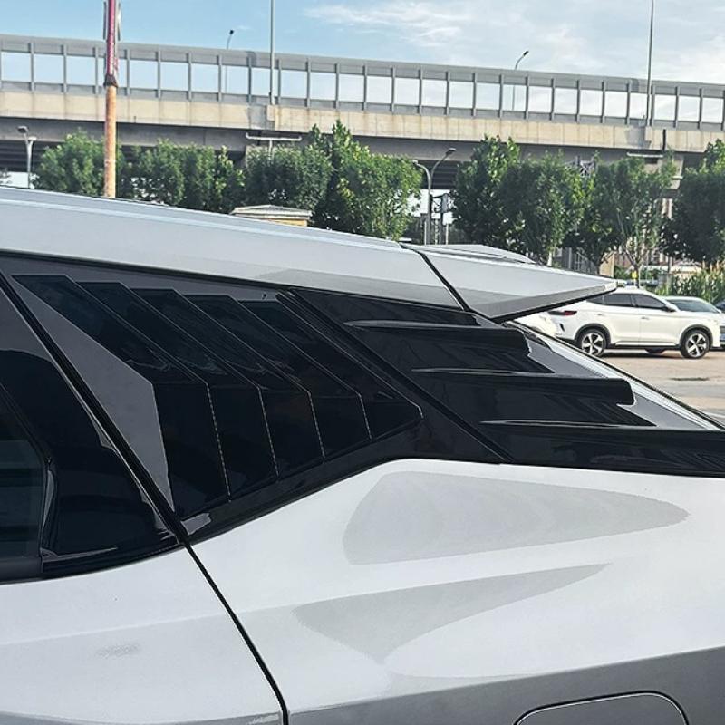 For Changan Oshan Z6 UNI-Z Rear Triangle Window Louver Trim Carbon Fiber Black Warrior Styling Rear Side Spoiler Trim