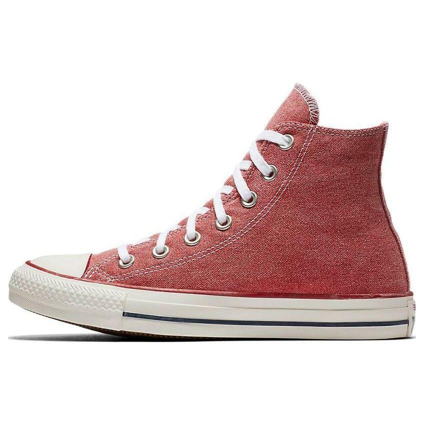 Converse Chuck Taylor All Star Stone Wash High Top Casual Comfortable Canvas Shoes Women Sneakers Red 159538C