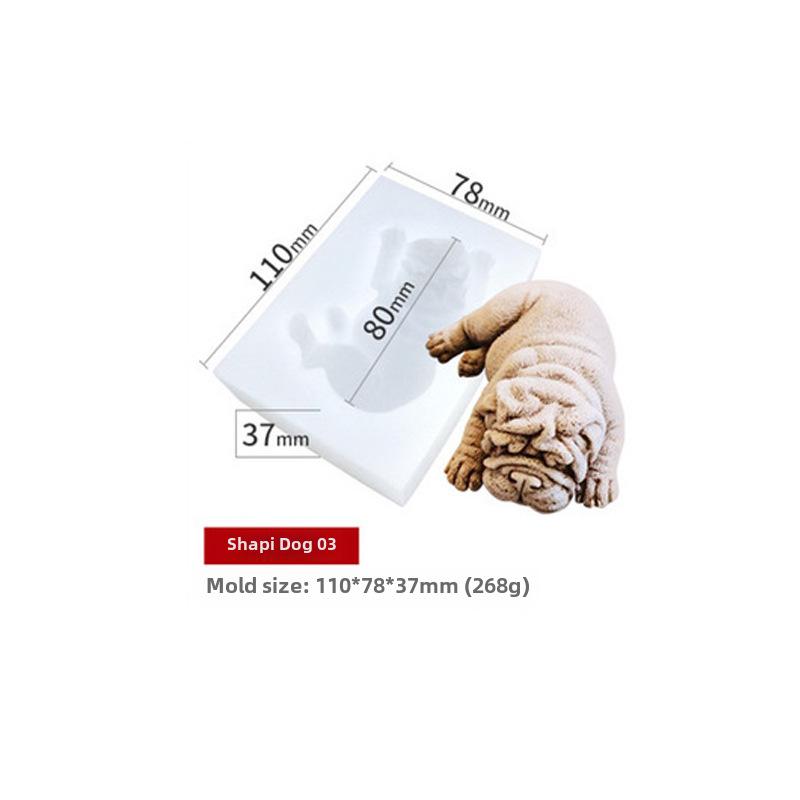 Sanxin Cute Shar Pei Dog Silicone Mold for DIY Chocolate, Ice Cream, Mousse, or Cake.