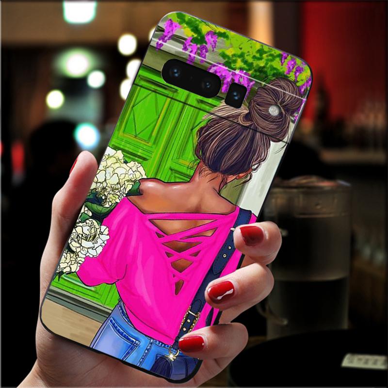 Phone Case For Google Pixel 10 9 Pro XL 9A 8 7 6 Pro Pixel 8A 7A 6A Pixel 8 7 6 5 Christmas Princess Travel Girl