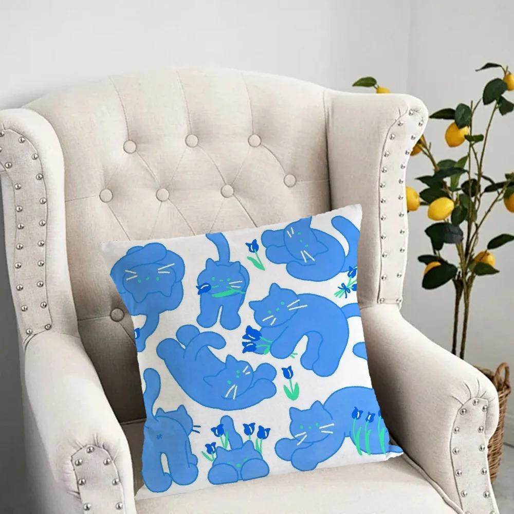 Cat Art Painting Pillowcase Dormitory Decoration Office Living Room Sofa Home Pillowcase