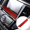 Red Carbon Fiber Navigation Screen Trim Sticker For Nissan Pathfinder 2013-18
