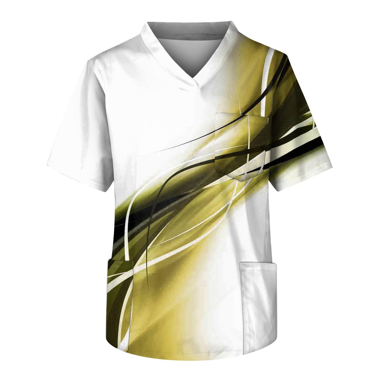 

Мужской топ с короткими рукавами и V-образным вырезом с леопардовым принтом и нагрудным карманом XL жёлтый