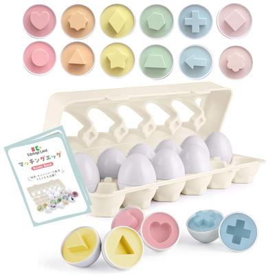 Œufs Assortis avec Guide Éducatif ou Mini Image Forme d'Œuf Éducatif Montessori pour Bébés 6 1 18 2 et 3 Ans Livre Blanc, Jouet, Puzzle,