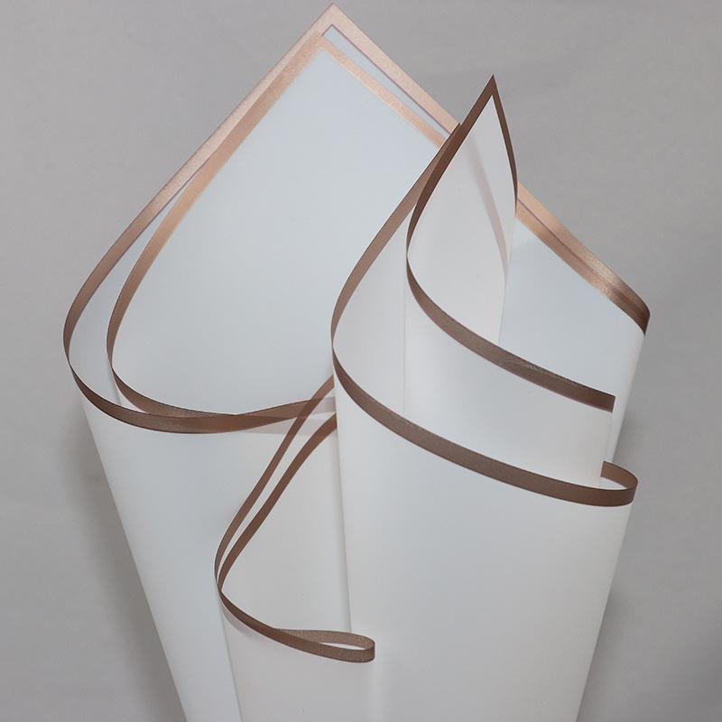 Bordo Dorato, Pellicola Gelatinosa, Carta da Regalo Floreale, Materiale, Impermeabile, Di Lusso, Carta da Regalo Floreale, Negozio di Fiori per Bouquet