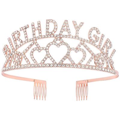 Rhinestone BIRTHDAY QUEEN GIRL Queen Princess Love Birthday Crown Party Supplies