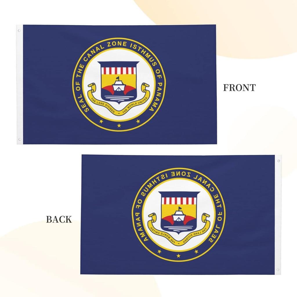 Flag Of Panama Canal Zone 3x5ft Double-Sided Printed Flag Outdoor Decorative Flag 3by5 Non-Fading