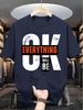 Casual Summer Shirt with English Letter Print