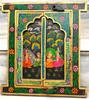 Handcrafted Indian Wooden Jharokha Window: Raja Rani Wall Decor