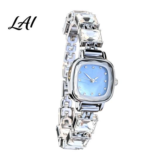 Rhinestone Band Ladies Watch Square Dial Women Bracelet Watch Luxury Strap Analog Daily Casual Wear Wrist Fashion Accessories