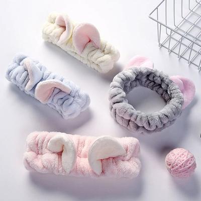 Honeyfluff - Chenille Animal Ear Face Wash Headband