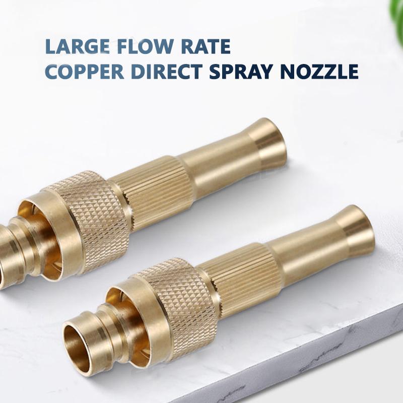 SEAMETAL Spray Nozzle Brass Water Gun High Pressure Direct Spray Quick Connect Adjustable Watering Gun Home Garden Sprinkler