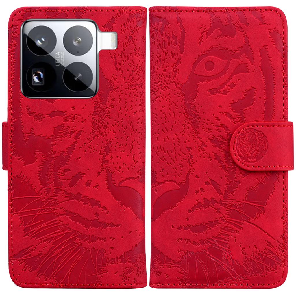 For Xiaomi 15 Pro Case Tiger Imprint Leather Wallet Phone Cover