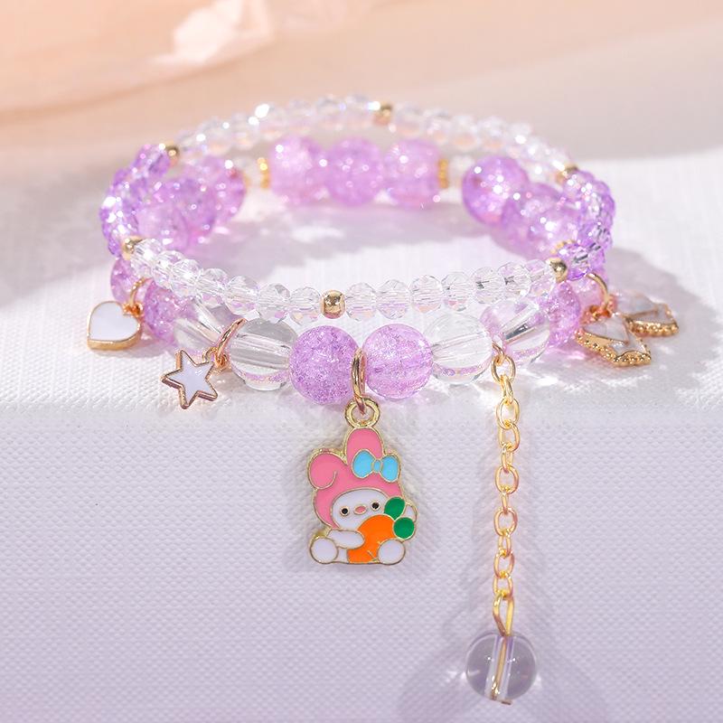 Cinnamoroll & My Melody Crystal Beaded Friendship Bracelet - High-End Versatile Women's Jewelry